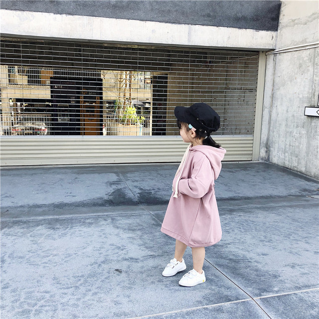 Sukienka dla małych dziewczynek z długim rękawem i kapturem w modnym stylu wiosna 2022, wykonana z bawełny - Wianko - 11