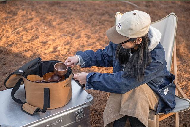 Piknikowa torba Naturehike w kształcie wiadra z zagęszczoną tkaniną Oxford 600D do przechowywania akcesoriów podczas podróży campingowych - Wianko - 3