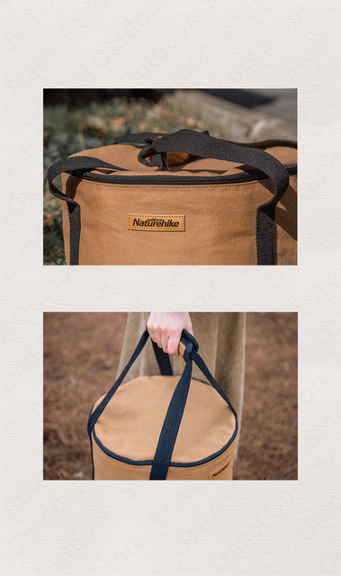 Piknikowa torba Naturehike w kształcie wiadra z zagęszczoną tkaniną Oxford 600D do przechowywania akcesoriów podczas podróży campingowych - Wianko - 4