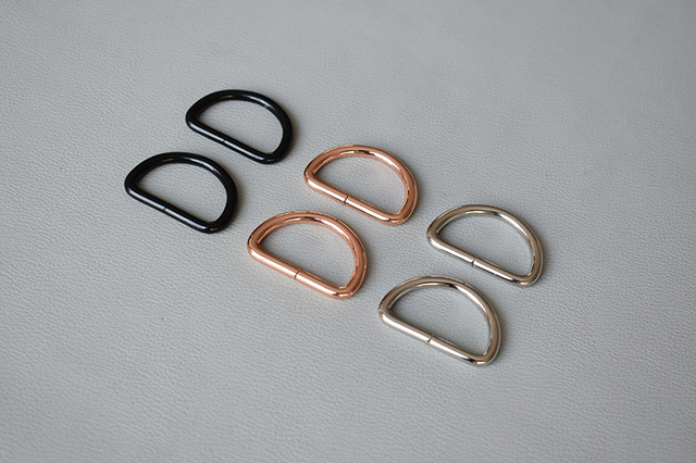 Płaskie D pierścienie aluminiowe, 30mm, 100 szt./partia, trwałe metalowe klamry dla obroży psów, odzieży i uprzęży zwierzęcych - Wianko - 2