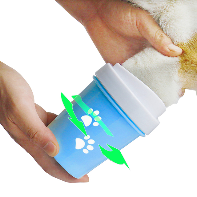 Szczotka do czyszczenia łap pies/kot - szybkie i skuteczne czyszczenie, nowoczesny design 2021, miękkie silikonowe włosie - Wianko - 1