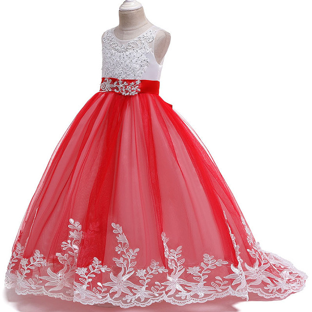 Sukienka letnia dla dziewczynek 10-12 lat, biała, jako pierwsza sukienka druhny w korowodzie ślubnym - 10% zniżki - Wianko - 15