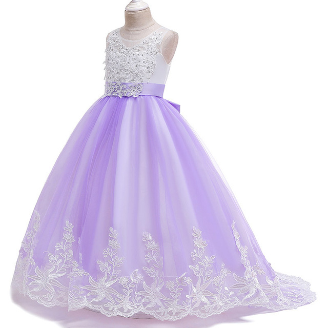 Sukienka letnia dla dziewczynek 10-12 lat, biała, jako pierwsza sukienka druhny w korowodzie ślubnym - 10% zniżki - Wianko - 9