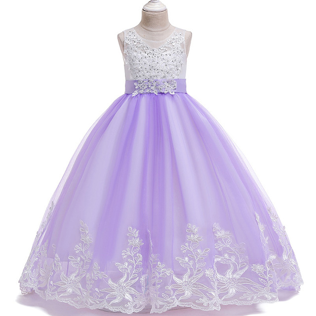 Sukienka letnia dla dziewczynek 10-12 lat, biała, jako pierwsza sukienka druhny w korowodzie ślubnym - 10% zniżki - Wianko - 8
