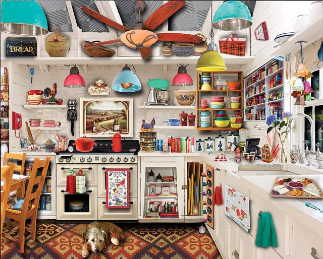 Puzzle Retro kuchnia szukaj i znajdź 1000 sztuk - Zabawki edukacyjne Puzzle Jigsaw 1000 sztuk Homeschool Supplies Educational - Wianko - 1