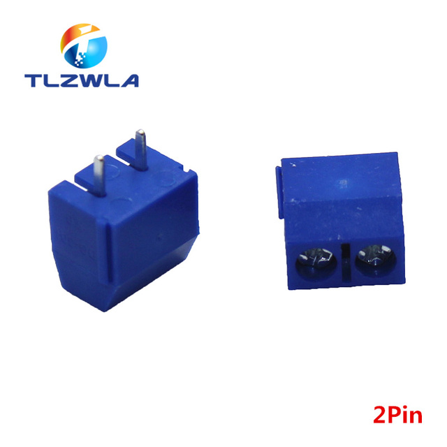 Blok zaciskowy PCB KF301-5.0-2P/3P/4P 100 sztuk, 5.0mm, prosty Pin, niebieski - Wianko - 6