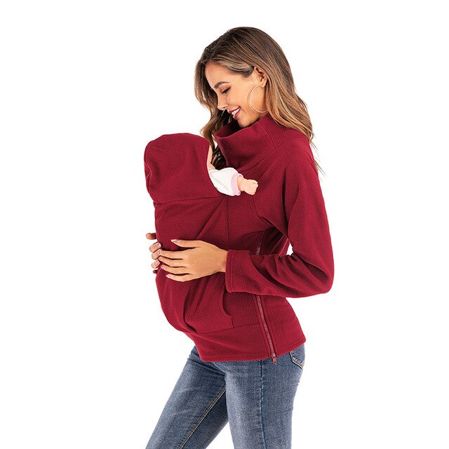 Ciepła bluza dla ciężarnych i matek karmiących - Wianko - 9
