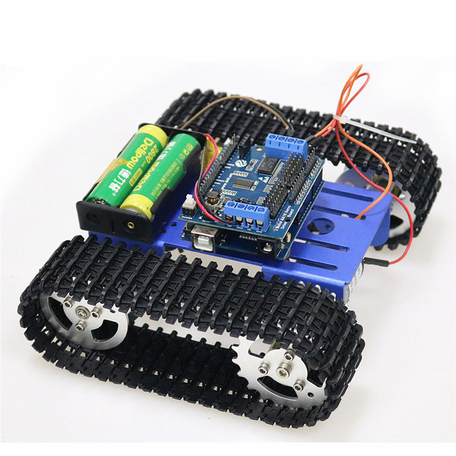 Inteligentny zestaw podwozia samochodowego 2WD T100 z kontrolą ESPduino - DIY dla Arduino, 2-Way Motor i 16-sposób serwonapęd - Wianko - 4