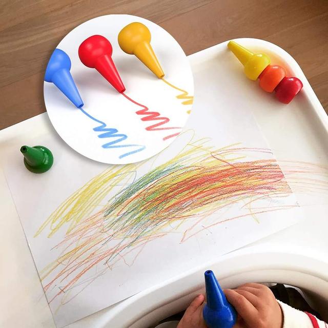 Kredki Baby Finger Crayon Stick 12 kolorów - nietoksyczne, bezpieczne dla dzieci, jadalne - Wianko - 8