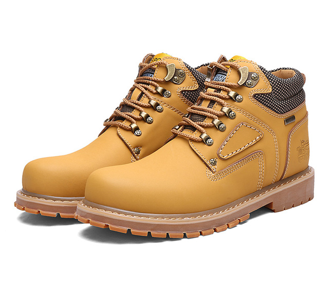 Mężczyźni kostki skórzane buty robocze na jesień/zimę - Wianko - 3