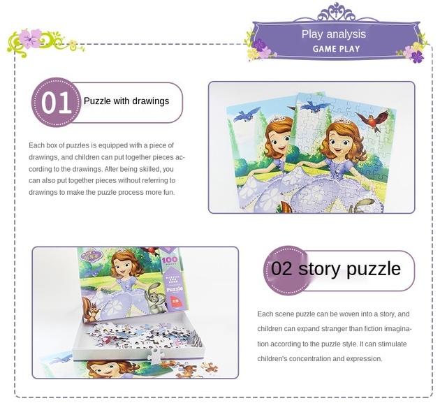 Mrożone Puzzle Księżniczka Syrenka Disney 100 sztuk - Zabawka Montessori dla Dzieci - Wianko - 19