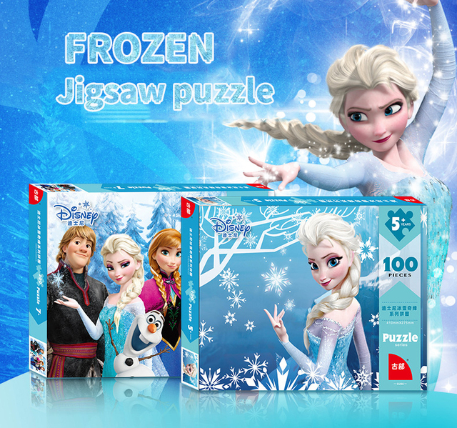 Mrożone Puzzle Księżniczka Syrenka Disney 100 sztuk - Zabawka Montessori dla Dzieci - Wianko - 1