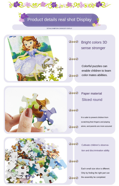 Mrożone Puzzle Księżniczka Syrenka Disney 100 sztuk - Zabawka Montessori dla Dzieci - Wianko - 20