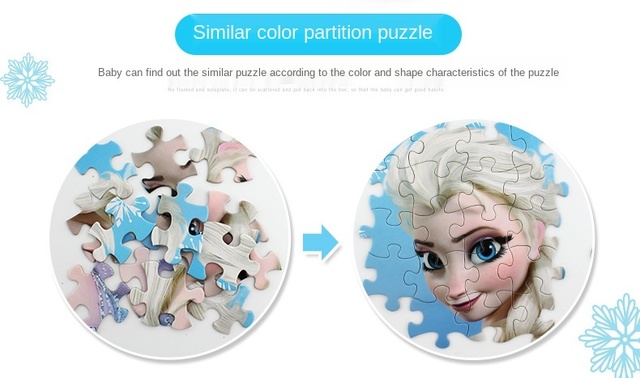 Mrożone Puzzle Księżniczka Syrenka Disney 100 sztuk - Zabawka Montessori dla Dzieci - Wianko - 8