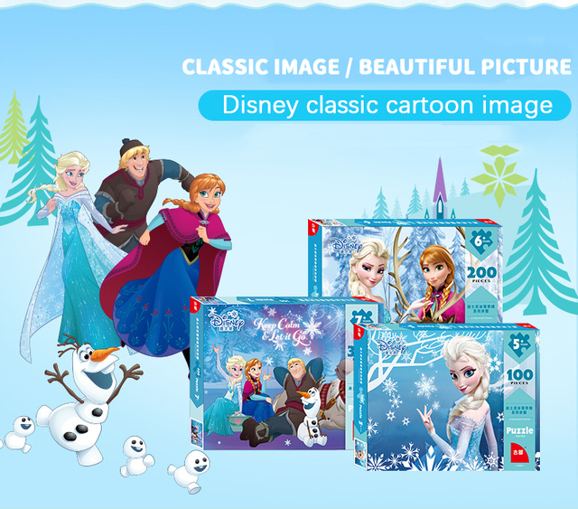 Mrożone Puzzle Księżniczka Syrenka Disney 100 sztuk - Zabawka Montessori dla Dzieci - Wianko - 4