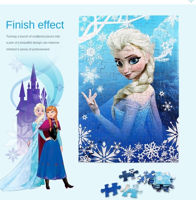 Mrożone Puzzle Księżniczka Syrenka Disney 100 sztuk - Zabawka Montessori dla Dzieci - Wianko - 9