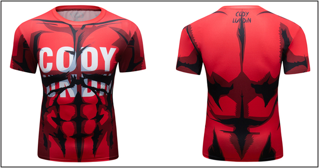 Męska kompresyjna koszulka treningowa z krótkim rękawem - Quick Dry, do biegania, Crossfit, sport, jogging, t-shirt - Wianko - 10