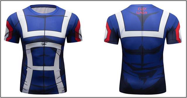 Męska kompresyjna koszulka treningowa z krótkim rękawem - Quick Dry, do biegania, Crossfit, sport, jogging, t-shirt - Wianko - 22