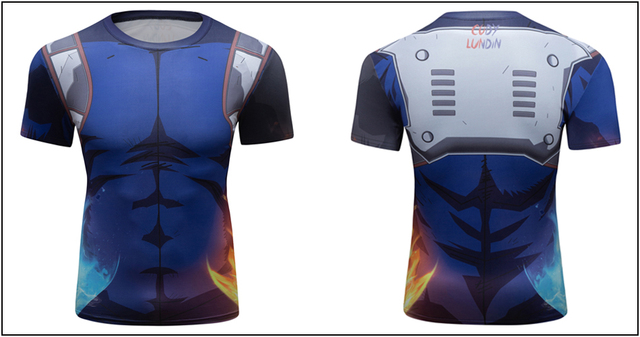 Męska kompresyjna koszulka treningowa z krótkim rękawem - Quick Dry, do biegania, Crossfit, sport, jogging, t-shirt - Wianko - 13