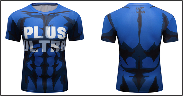 Męska kompresyjna koszulka treningowa z krótkim rękawem - Quick Dry, do biegania, Crossfit, sport, jogging, t-shirt - Wianko - 16