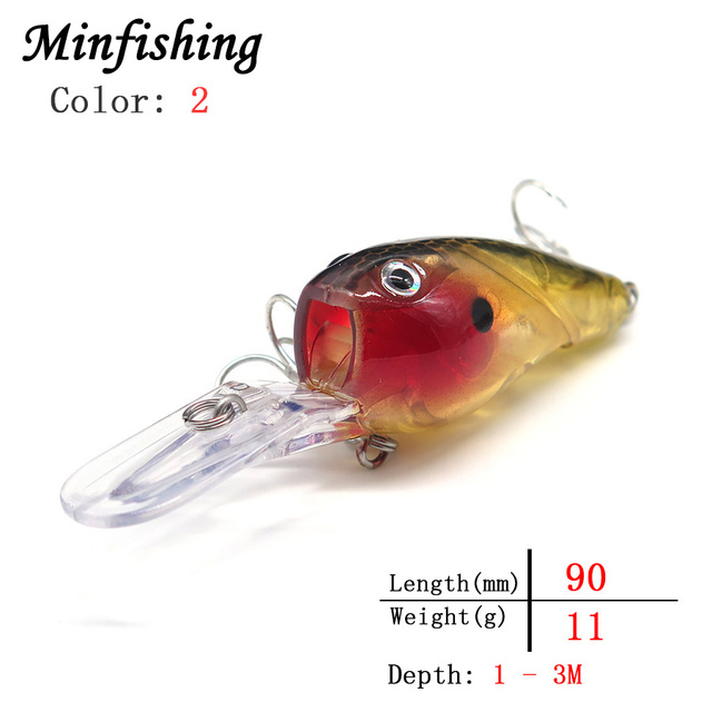 Przynęta Minfishing Spinner 9 cm 11g z błystką, 3D oczami i BKK hakami - Wianko - 3