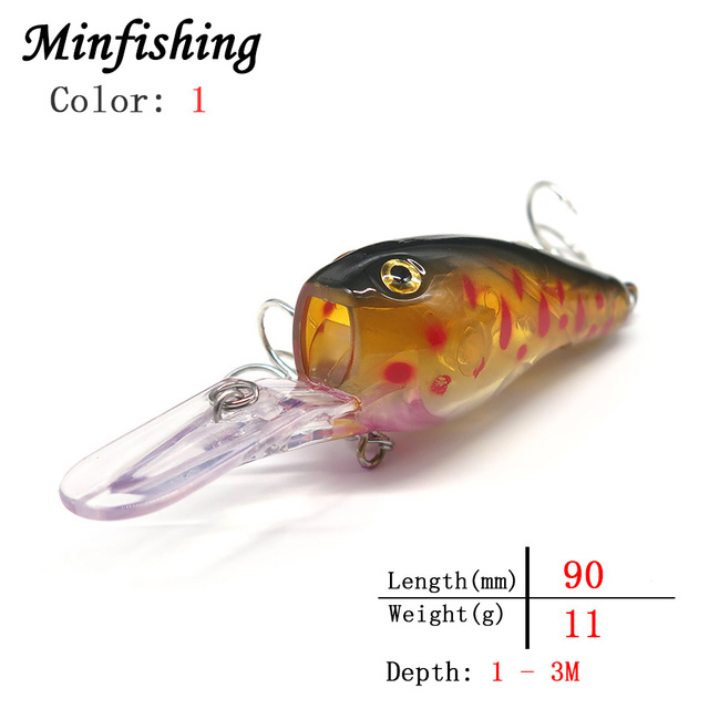 Przynęta Minfishing Spinner 9 cm 11g z błystką, 3D oczami i BKK hakami - Wianko - 2