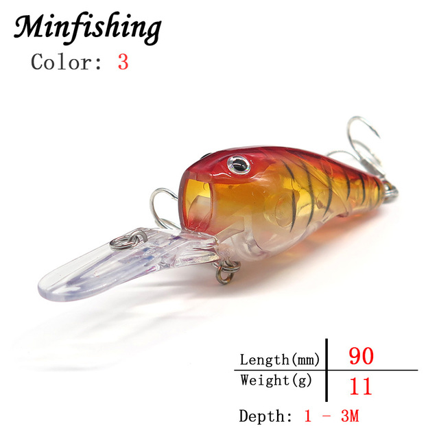 Przynęta Minfishing Spinner 9 cm 11g z błystką, 3D oczami i BKK hakami - Wianko - 4