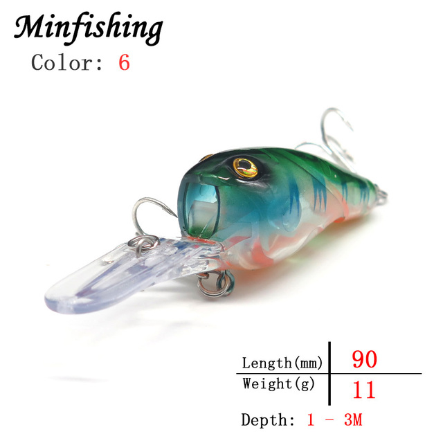 Przynęta Minfishing Spinner 9 cm 11g z błystką, 3D oczami i BKK hakami - Wianko - 7