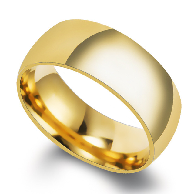 Wygrawerowany pierścień personalizowany z błyszczącą nazwą - złoty kolor, stal nierdzewna, gładki - dla kobiet i mężczyzn - Wianko - 11