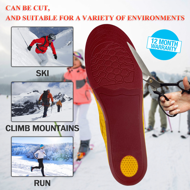 Wkładka do butów podgrzewana USB 4000mAh o kształcie łuku, idealna na zimowe przygody, polowanie, turystykę i narciarstwo - Wianko - 6