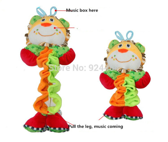 Urocze składane zwierzęce skrzypce do zawieszenia nad łóżkiem samochodowym dla dzieci, grające urocze melodie - Wianko - 1