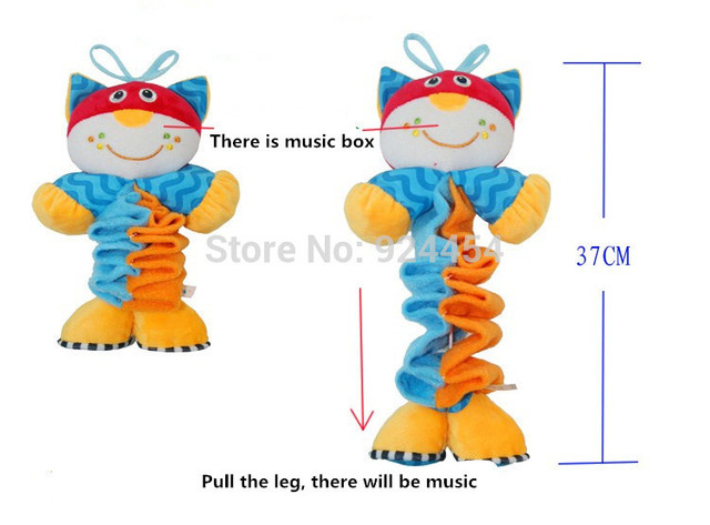 Urocze składane zwierzęce skrzypce do zawieszenia nad łóżkiem samochodowym dla dzieci, grające urocze melodie - Wianko - 3