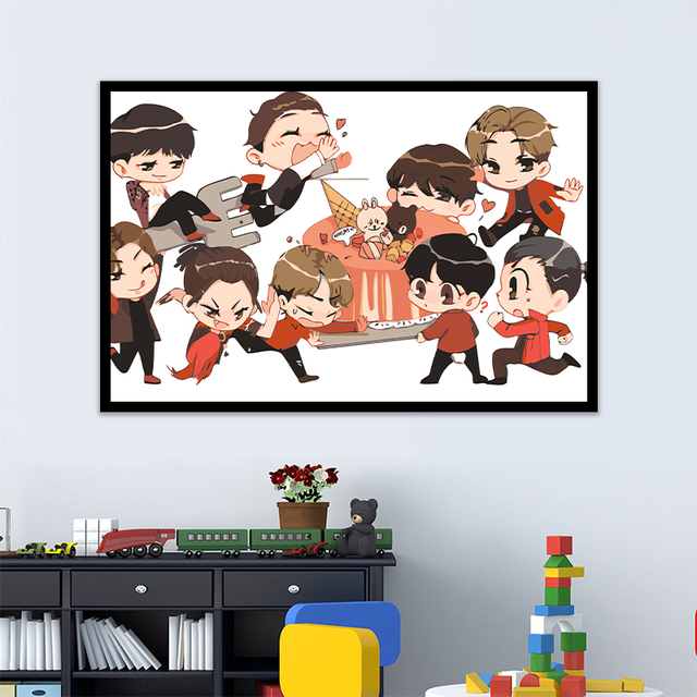 Tytuł produktu: Grupa dziewięciu plakatów Anime na płótnie - ilustracje do dekoracji wnętrz - Wianko - 4