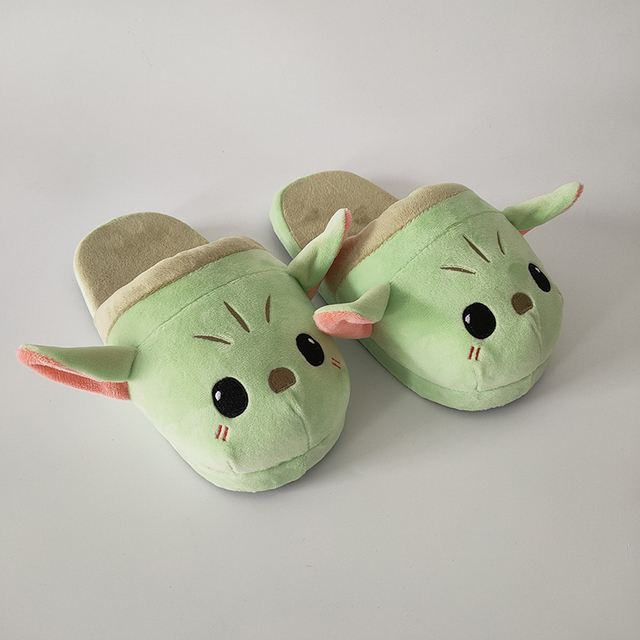 Disney Baby Yoda Pluszowe Pantofle Myszka Miki Star Wars - Ciepłe Buty Zimowe, Świąteczny Prezent - Wianko - 1