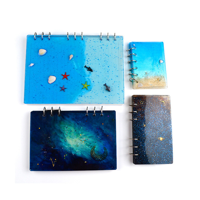 Formy notebooków z DIY silikonową przezroczystą żywicą epoksydową: B5, A5, A6, A7, wysokiej jakości lustrzane osłony - Wianko - 6