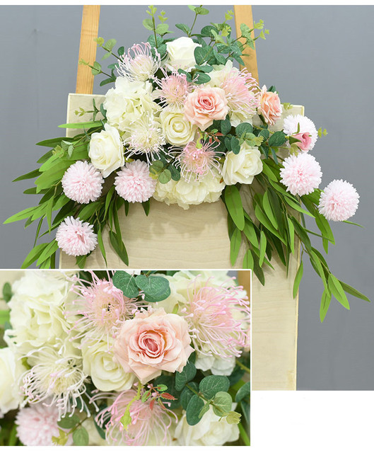Sztuczny kwiat dekoracje ślubne wierszem - znak witający gości, kreatywne dekoracje fotografią, rekwizyty do drzwi domowych, narożne kwiaty do wianka i girlandy - Wianko - 15