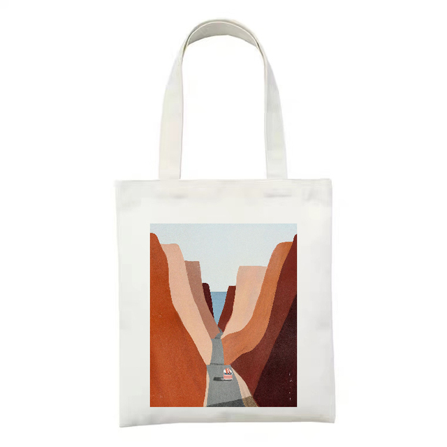Płócienna torba na ramię dla kobiet z motywem słońca i księżyca - Wianko - 14