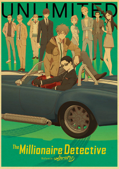 Plakat Równowagi Nieograniczony w stylu Vintage Anime - 42x30 cm - Wianko - 6