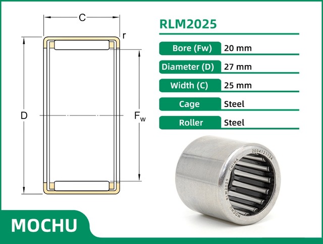 Mochu RLM2025 20x27x25 łożysko walcowe 1 sztuka - Wianko - 1