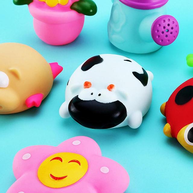 Zabawka do kąpieli Baby Cartoon - 7 sztuk zwierząt pływających w wodzie, idealna do gier i zabaw podczas prysznica dla maluchów - Wianko - 4