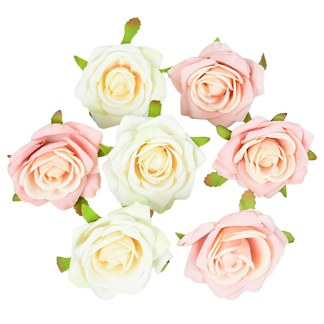 Róże jedwabne 7cm, 5/10 sztuk, dekoracja ślubna i domowa, DIY, scrapbooking - Wianko - 12