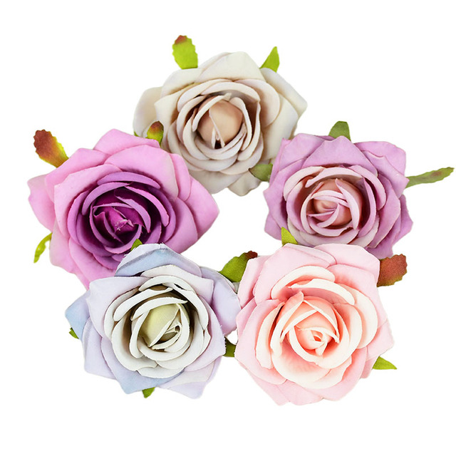 Róże jedwabne 7cm, 5/10 sztuk, dekoracja ślubna i domowa, DIY, scrapbooking - Wianko - 9