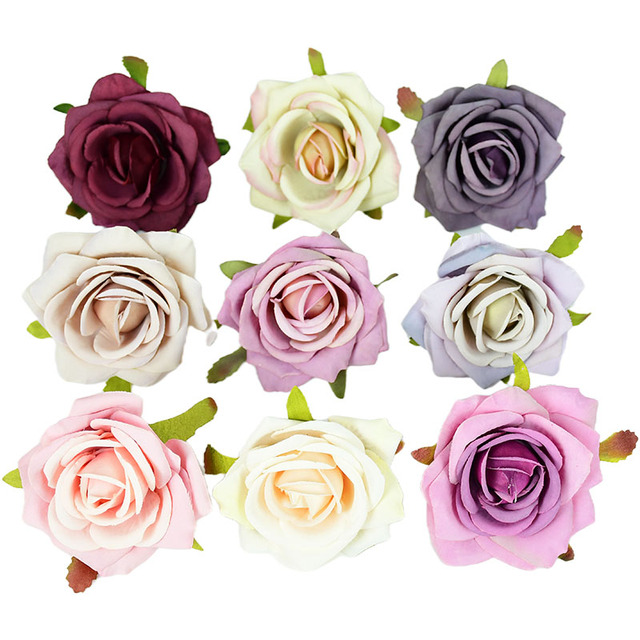 Róże jedwabne 7cm, 5/10 sztuk, dekoracja ślubna i domowa, DIY, scrapbooking - Wianko - 8