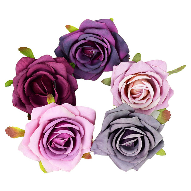 Róże jedwabne 7cm, 5/10 sztuk, dekoracja ślubna i domowa, DIY, scrapbooking - Wianko - 10