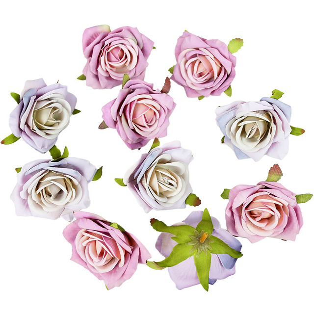Róże jedwabne 7cm, 5/10 sztuk, dekoracja ślubna i domowa, DIY, scrapbooking - Wianko - 13