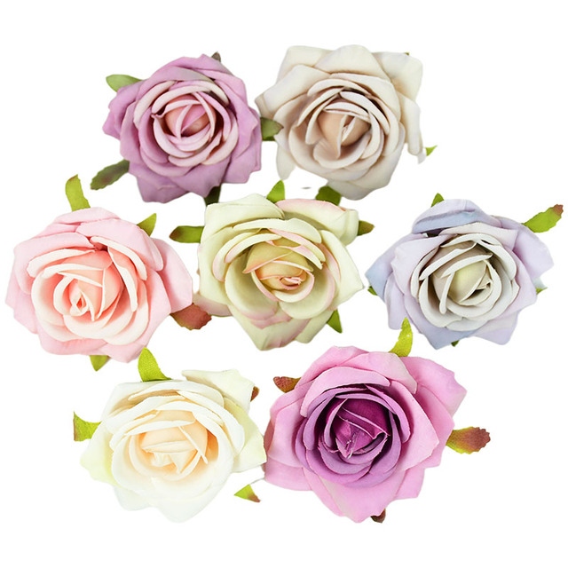 Róże jedwabne 7cm, 5/10 sztuk, dekoracja ślubna i domowa, DIY, scrapbooking - Wianko - 11