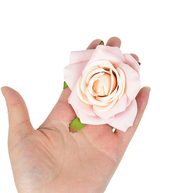 Róże jedwabne 7cm, 5/10 sztuk, dekoracja ślubna i domowa, DIY, scrapbooking - Wianko - 4