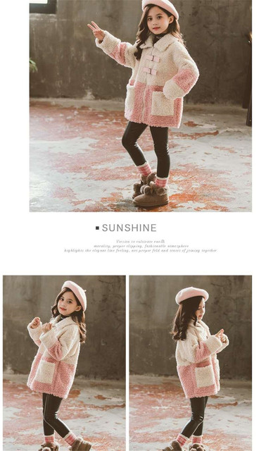 Dziewczynka zimowa kurtka wełniana dla dzieci 3-14 lat - Wianko - 10