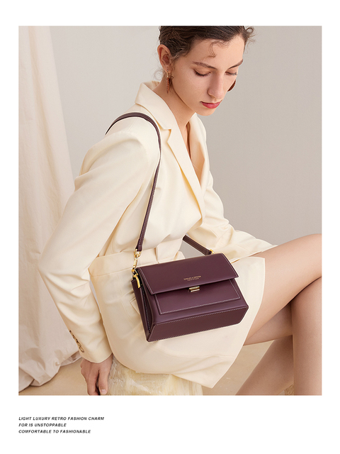 Luksusowa torebka damskiego projektanta z wysokiej jakości prawdziwej skóry - woreczek na ramię 2021 - Wianko - 7