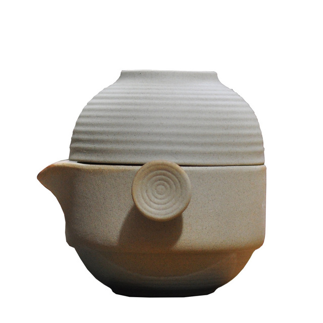Zestaw naczyń do herbaty: Retro ceramika - dzbanek, filiżanki, czajnik, podróżny zestaw, prezenty, chińska ceremonia, parzenie herbaty - Wianko - 15